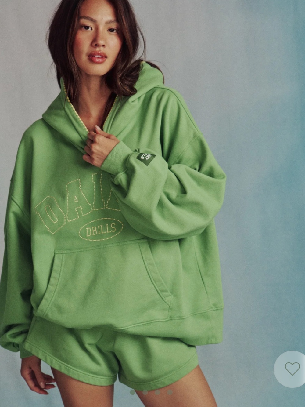 Daily Drills Oversized Sweatshirt Hoodie-LUCKY with Lemonade Stitching! NWT